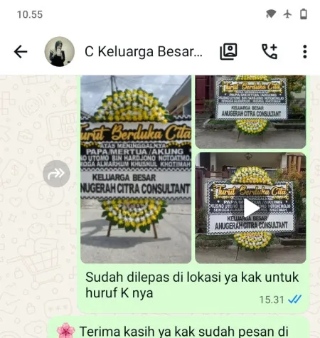 Pengiriman Papan Bunga Duka Pasir Gintung Jayanti